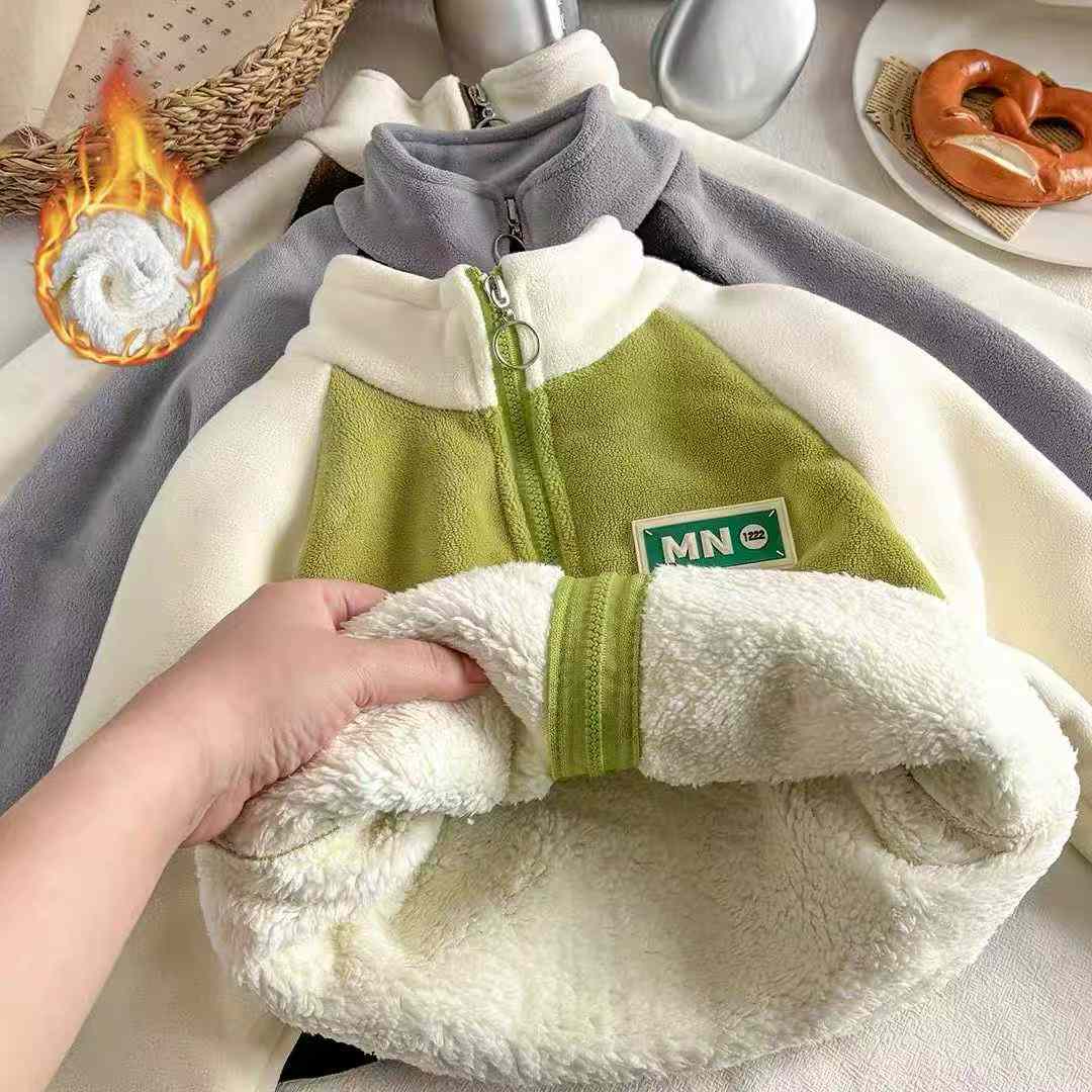 Full Clearance 200PCS Mixed Kids Sherpa Fleece Sweatshirts Chinese Clothing Stock Lots - Image 1