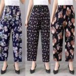 Bulk Clearance Ice Silk Elastic Waist Pants for Middle-Aged & Elderly Women, Chinese Clothing Stock Lots Wholesale Export - Image 2