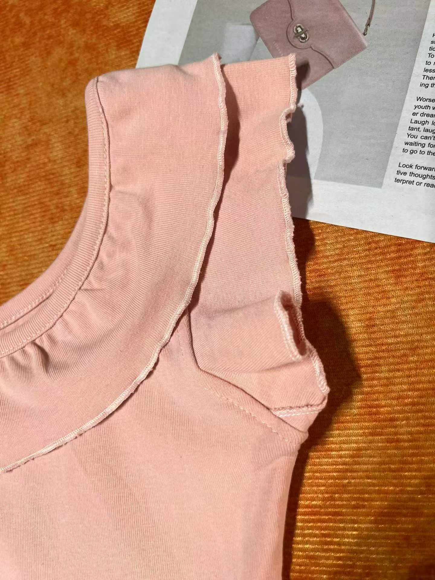 573 Pcs Pure Cotton Lace Trim Cropped Women's T-Shirts Summer Slim Fit Short Sleeve Crop Tops Bulk Wholesale - Image 2