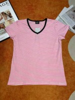About 2300 Pcs Women's Summer Cotton Striped & Printed Short Sleeve T-Shirts Bulk Clearance Stock - Image 7