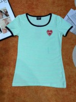 About 2300 Pcs Women's Summer Cotton Striped & Printed Short Sleeve T-Shirts Bulk Clearance Stock - Image 5