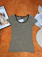 About 2300 Pcs Women's Summer Cotton Striped & Printed Short Sleeve T-Shirts Bulk Clearance Stock - Image 3