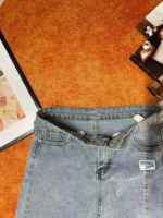 About 140 Pieces Women's Summer High Waist Split A-line Denim Mini Skirts Bulk Wholesale - Image 2