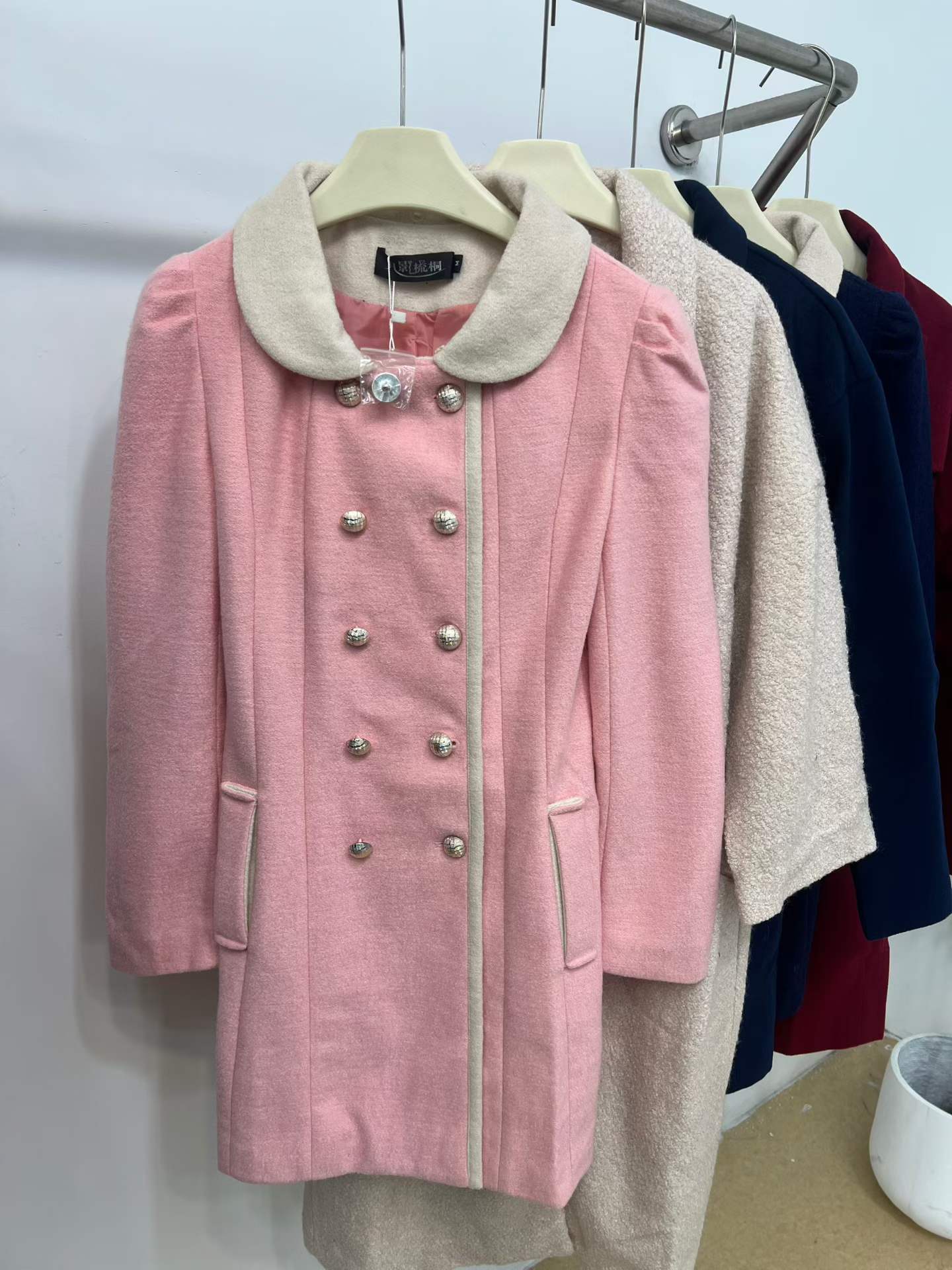 108 Pcs Korean Style Women's Winter Thick Mid-length Wool Overcoats Whole Clearance Super Low Price - Image 2