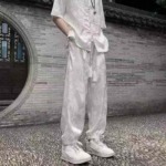 2026 New Men's Chinese Style Dragon Jacquard Ice Silk Straight Casual Pants - 208PCS Stock Lot - Image 9