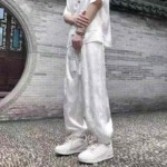 2026 New Men's Chinese Style Dragon Jacquard Ice Silk Straight Casual Pants - 208PCS Stock Lot - Image 7