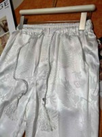 2026 New Men's Chinese Style Dragon Jacquard Ice Silk Straight Casual Pants - 208PCS Stock Lot - Image 2