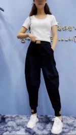 65 Pcs Women's Loose High Waist Harem Jogger Pants 2026 Spring New Casual Pants, Size M-XL, Clean With Independent Packaging - Image 8