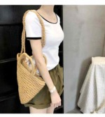 85 Pcs Black White Color Block Crew Neck Short Sleeve Slim Fit Women's T-Shirt 2026 Summer Versatile Tops - Image 4