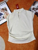 2407 Pieces New Chinese Style Cotton Linen Short Sleeve Blouse for Women 2026 Summer Vintage Frog Button Top for Mamian Skirt - Image 5