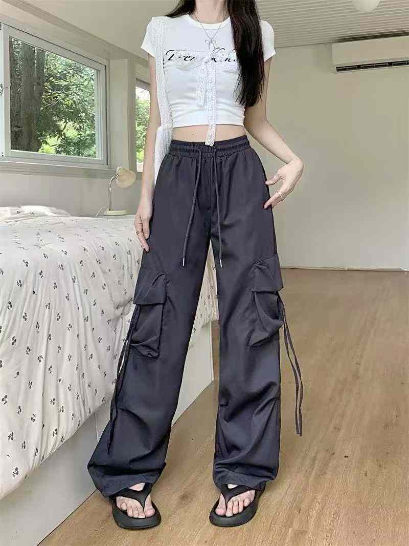 Women's High Waist Wide Leg Quick Dry Cargo Pants 400PCS - Bulk Stock Clearance Wholesale - Image 1