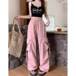 Women's High Waist Wide Leg Quick Dry Cargo Pants 400PCS - Bulk Stock Clearance Wholesale - Image 5