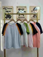 Clearance Bulk 880 Pcs High Quality Summer Cotton Raglan Color Block Casual T-Shirts S-2XL - Image 1
