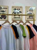Clearance Bulk 880 Pcs High Quality Summer Cotton Raglan Color Block Casual T-Shirts S-2XL - Image 8