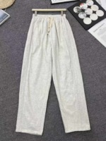 275 Pieces Bulk Stock Cotton Fleece Lined Curved Sweatpants, American Style Baggy Straight Casual Sports Pants - Image 5