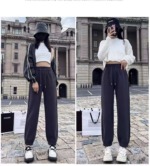 503 Pieces Unisex Pure Cotton Loose Cuffed Harem Sweatpants Casual Sports Joggers For Spring Autumn - Image 6