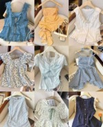 6000 Pieces Clearance In Stock Premium Tweed-inspired Chiffon Blouses Mixed Sizes & Styles - Image 9