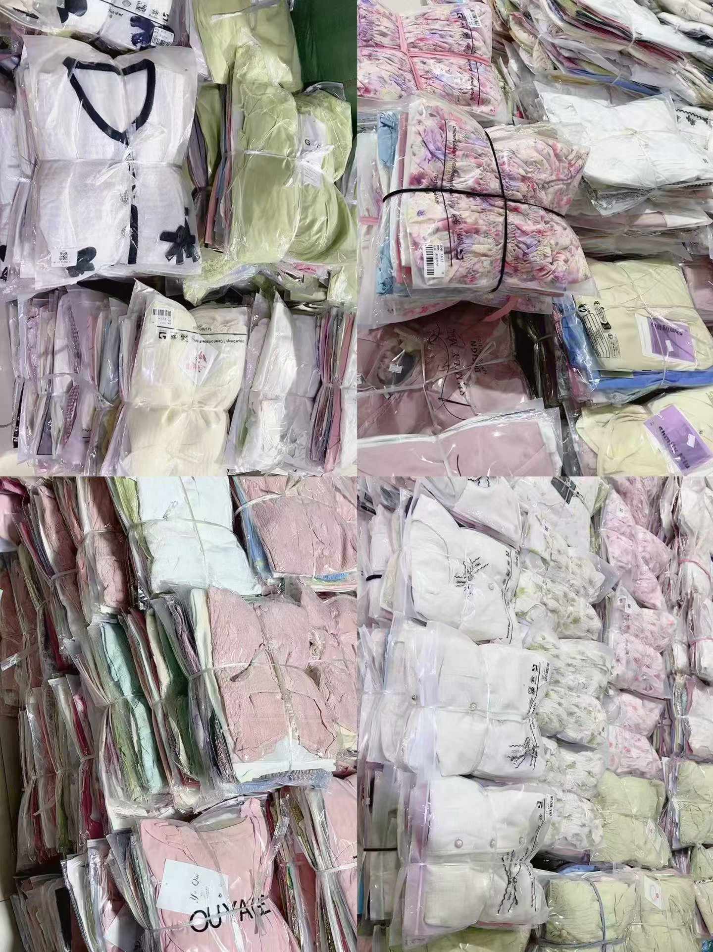 6000 Pieces Clearance In Stock Premium Tweed-inspired Chiffon Blouses Mixed Sizes & Styles - Image 2