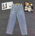 Bulk Clearance 13.5 CNY: About 332 Pcs High Quality Spring Autumn High Waist Slim Ripped Straight Harem Jeans For Petite - Image 6