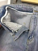 Bulk Clearance 13.5 CNY: About 332 Pcs High Quality Spring Autumn High Waist Slim Ripped Straight Harem Jeans For Petite - Image 4