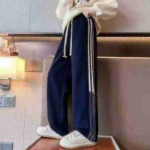 Whole Lot Clearance: Around 1200 Pcs High Quality Branded Spring Summer Big Kids Sports Wide Leg Pants, 2 Colors Sizes 120-170 - Image 9