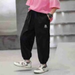 Full Clearance Around 1000 Pcs High Quality Big Kids Breathable Stretch Ice Silk Cuffed Casual Pants - Image 9