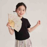 Approx 260 Pcs High Quality Big Kids Summer Chinese Style Cotton T-Shirts Bulk Clearance, Size 120-160 2 Colors - Image 8