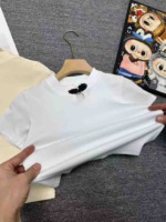 Approx 260 Pcs High Quality Big Kids Summer Chinese Style Cotton T-Shirts Bulk Clearance, Size 120-160 2 Colors - Image 3