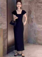 Bulk Clearance About 400 Pcs High Quality Summer Petite Color Block Stripe Square Neck Short Sleeve Dresses - Image 8