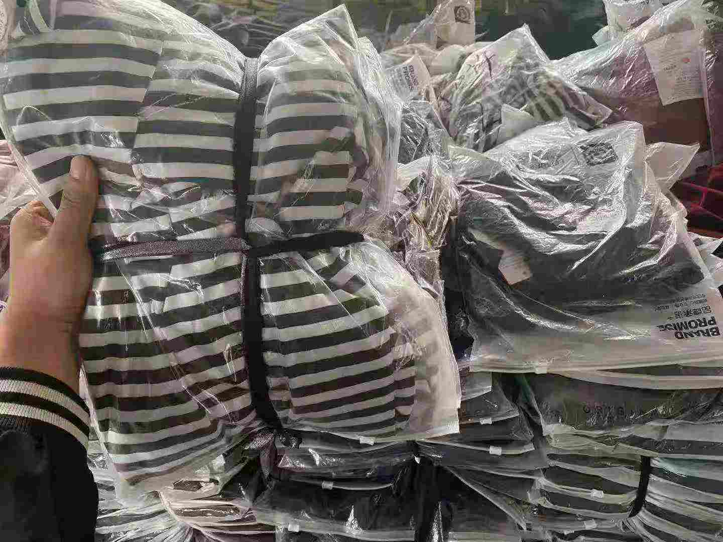 Bulk Clearance About 400 Pcs High Quality Summer Petite Color Block Stripe Square Neck Short Sleeve Dresses - Image 2