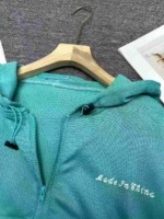 Bulk Clearance Stock: Approx 195 Pcs High Quality Spring Autumn Cotton Loose Cropped Hooded Cardigan Sweatshirts - Image 4