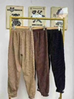 About 145 Pieces High Quality Autumn Winter Fleece Thickened Casual Corduroy Harem Sweatpants - Image 6