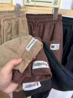 About 145 Pieces High Quality Autumn Winter Fleece Thickened Casual Corduroy Harem Sweatpants - Image 4