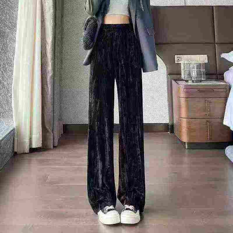 All Clear 8.5 CNY, Around 368 Pcs High Quality Fall Winter High Waist Velvet Wide Leg Pants - Image 1