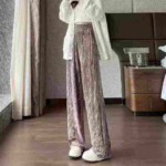 All Clear 8.5 CNY, Around 368 Pcs High Quality Fall Winter High Waist Velvet Wide Leg Pants - Image 9
