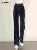 All Clear 8.5 CNY, Around 368 Pcs High Quality Fall Winter High Waist Velvet Wide Leg Pants - Image 8