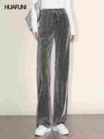 All Clear 8.5 CNY, Around 368 Pcs High Quality Fall Winter High Waist Velvet Wide Leg Pants - Image 7