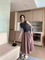 Whole Clearance 368 Pcs High Quality Summer Korean Minimalist High Waist Gentle Midi Skirts - Image 9