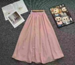Whole Clearance 368 Pcs High Quality Summer Korean Minimalist High Waist Gentle Midi Skirts - Image 7