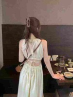 Bulk Clearance 358PCS High Quality Summer French Style Waist-Exposed Slim Fit Dresses S-XL 2 Colors Individual Pack With Hang Tags - Image 7