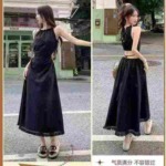 Bulk Clearance 358PCS High Quality Summer French Style Waist-Exposed Slim Fit Dresses S-XL 2 Colors Individual Pack With Hang Tags - Image 4