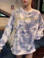 Approx 180 Pcs High Quality Spring Autumn Unisex BF Oversized Tie-dye Crewneck Sweatshirts Bulk Stock - Image 1