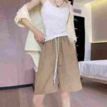 About 370 Pieces Unisex Summer Loose Fringe Straight Cavalry Twill Shorts, 2 Colors L-3XL, Individual Packing Bulk Stock Clearance - Image 7