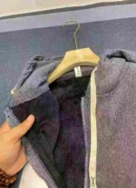 Around 190 Pcs High Quality Fleece Lined Corduroy Plus Size Hooded Cardigan Jackets Bulk Clearance 14.5 CNY - Image 4