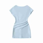 About 150 Pcs Summer Fashion Petite Ruched Waist Slimming A-Line Dresses S-XL, New With Tag & Individual Packing - Image 1