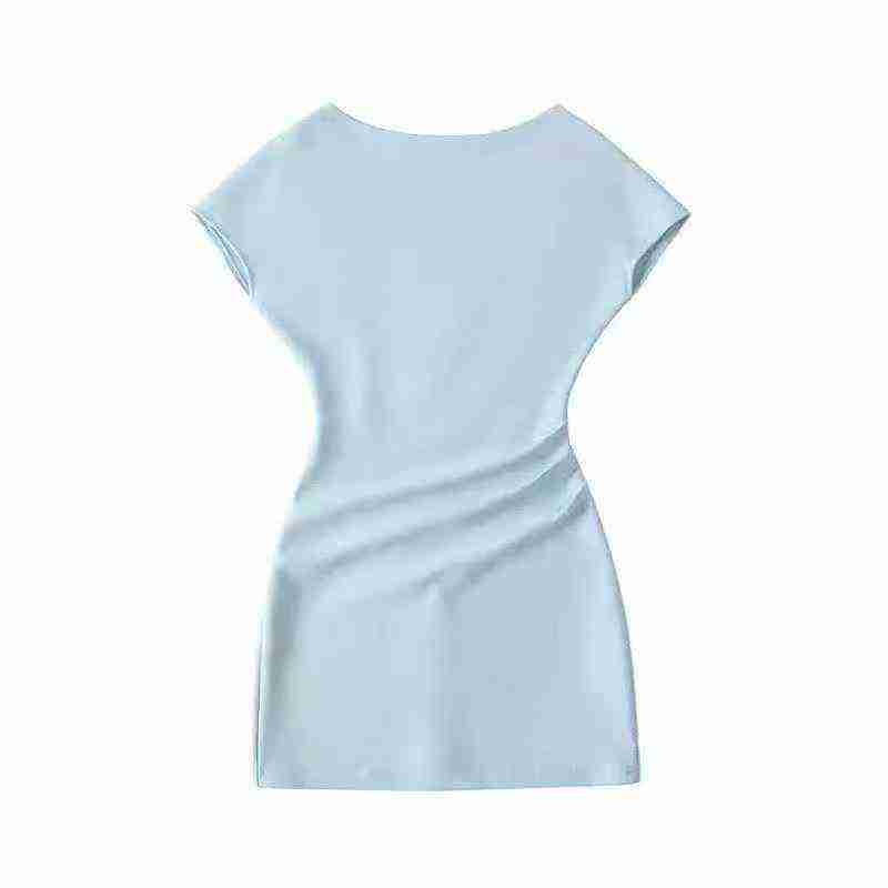About 150 Pcs Summer Fashion Petite Ruched Waist Slimming A-Line Dresses S-XL, New With Tag & Individual Packing - Image 1
