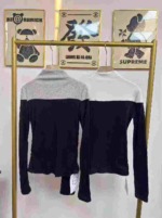 Bulk Clearance: About 350 Pcs High Quality Autumn Winter Color Block Fleece Lined Double-sided Dralon Thermal Base Tops - Image 7