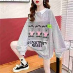 Warehouse Clearance 5.5 CNY Around 270 Pcs High Quality Fall Winter Plus Size Women's Polo Collar Oversized Cotton Casual Sweatshirts - Image 1