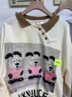 Warehouse Clearance 5.5 CNY Around 270 Pcs High Quality Fall Winter Plus Size Women's Polo Collar Oversized Cotton Casual Sweatshirts - Image 4