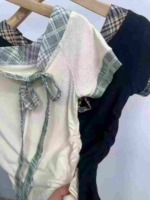 Approx 358 Pcs High Quality Summer French Sweet Off-shoulder Striped Bow Tops, Size M-L, 2 Colors Full Bulk Clearance - Image 4